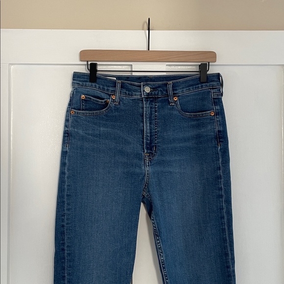 GAP Denim Cigarette High Rise Raw Hem Jeans in Dark Indigo Size 10L / 10 Long - Picture 7 of 14